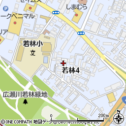 かぎ開けの緊急トラブル　仙台市若林区受付センター周辺の地図