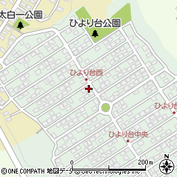 宮城県仙台市太白区ひより台44-35周辺の地図