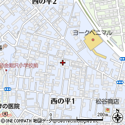 宮城県仙台市太白区西の平周辺の地図
