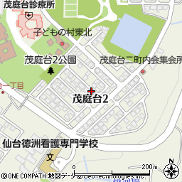 宮城県仙台市太白区茂庭台2丁目周辺の地図