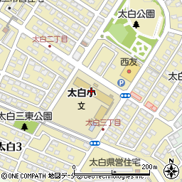仙台市立太白小学校周辺の地図