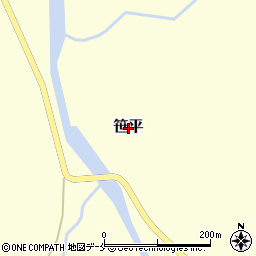 新潟県村上市笹平周辺の地図