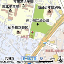 仙台市　南小泉交通公園周辺の地図