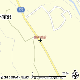 雷神社前周辺の地図