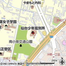 仙台少年鑑別所周辺の地図