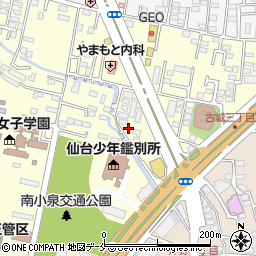 宮城県仙台市若林区古城周辺の地図