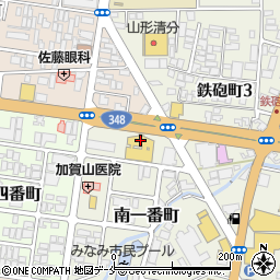 トヨタカローラ山形　南一番町店周辺の地図