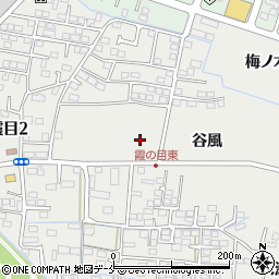 宮城県仙台市若林区霞目谷風周辺の地図