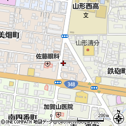 朝日新聞山形南部専売所周辺の地図