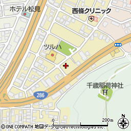 ローソン山形松山三丁目店周辺の地図