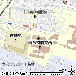 宮城刑務所　仙台拘置支所周辺の地図