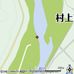 三面川周辺の地図