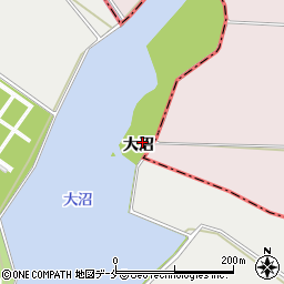 宮城県仙台市若林区荒井大沼周辺の地図