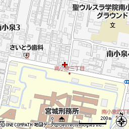 宮城県仙台市若林区南小泉3丁目9-14周辺の地図