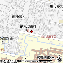 宮城県仙台市若林区南小泉3丁目12-11周辺の地図