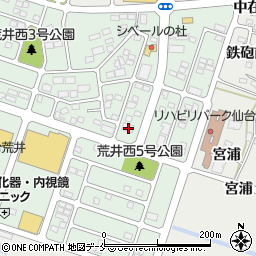 仙台銀行荒井支店 ＡＴＭ周辺の地図