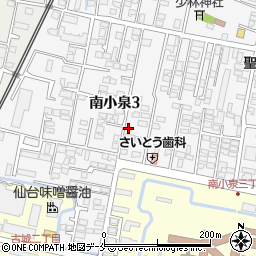 宮城県仙台市若林区南小泉3丁目13-22周辺の地図