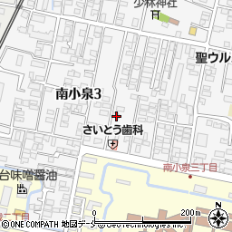 宮城県仙台市若林区南小泉3丁目12-24周辺の地図