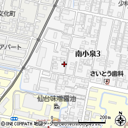 宮城県仙台市若林区南小泉3丁目17-13周辺の地図