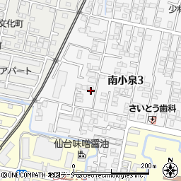 宮城県仙台市若林区南小泉3丁目17-12周辺の地図