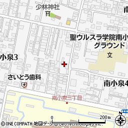 宮城県仙台市若林区南小泉3丁目9-24周辺の地図