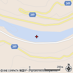 三面川周辺の地図