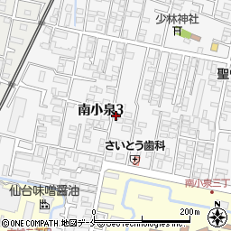 宮城県仙台市若林区南小泉3丁目13-26周辺の地図