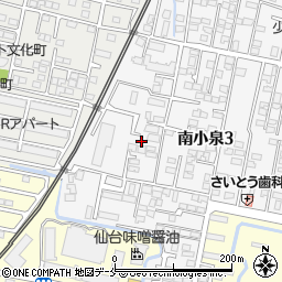 宮城県仙台市若林区南小泉3丁目16-15周辺の地図