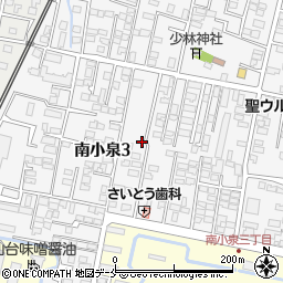 宮城県仙台市若林区南小泉3丁目4-17周辺の地図