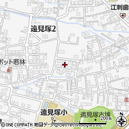 宮城県仙台市若林区遠見塚周辺の地図