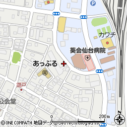 宮城県仙台市若林区荒井舞台周辺の地図