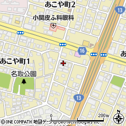 山形県山形市あこや町1丁目7-2周辺の地図