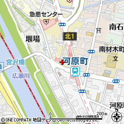 ファミリーマート若林河原町店周辺の地図