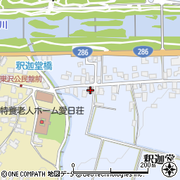東沢郵便局周辺の地図
