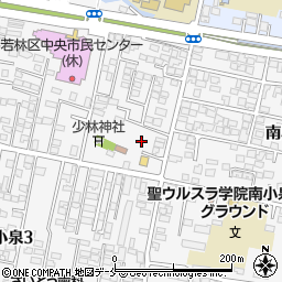 宮城県仙台市若林区南小泉1丁目7-34周辺の地図