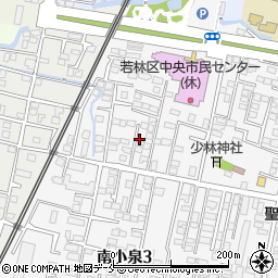宮城県仙台市若林区南小泉1丁目周辺の地図