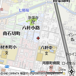 宮城県仙台市若林区八軒小路24-2周辺の地図