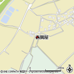 新潟県村上市西興屋325周辺の地図