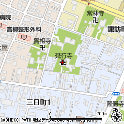 梵行寺周辺の地図