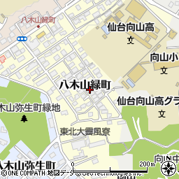 宮城県仙台市太白区八木山緑町18-20周辺の地図