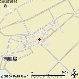 新潟県村上市西興屋608周辺の地図