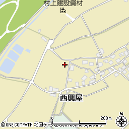 新潟県村上市西興屋666周辺の地図