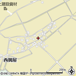 新潟県村上市西興屋605周辺の地図