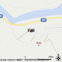 新潟県村上市岩崩周辺の地図