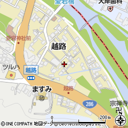 宮城県仙台市太白区越路周辺の地図
