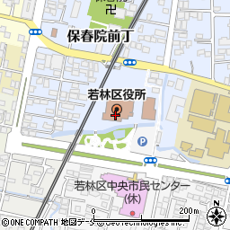 宮城県仙台市若林区周辺の地図