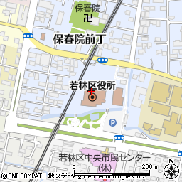 仙台市役所　若林区児童館・南小泉児童館周辺の地図