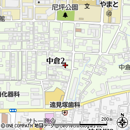 宮城県仙台市若林区中倉周辺の地図