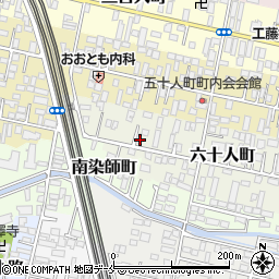 宮城県仙台市若林区六十人町周辺の地図
