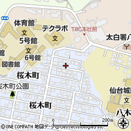 宮城県仙台市太白区桜木町33-17周辺の地図